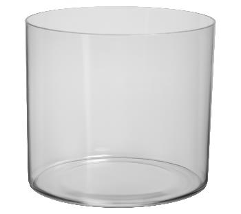 Акриловая ваза для цветов, диаметр 20см, высота 20см, цв. серый