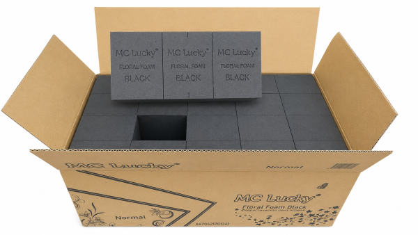 Флористическая пена для живых цветов NORMAL ЧЕРНЫЙ 23x11x8см (в уп. 20 шт.)