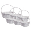 Набор корзин плетеных (ива): 29x12см, 35x14см, 43x16см, 48x18см, 55x20см, 62x24см, 6 шт, цв. белый