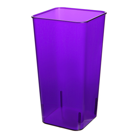 Квадратная ваза, высота: 37см, верх: 18,5x18,5см, низ: 13,5x13,5см, цв. сиреневый