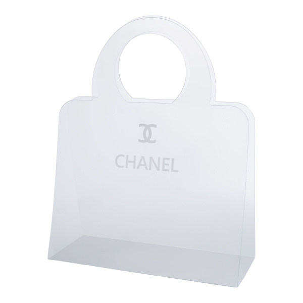 Сумка-Переноска "Chanel" 30x12x25cm ручка 12cm, 800мкр, прозрачная