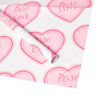 Набор матовой плёнки "Rose Love" 65 микрон, 20 листов, 58cm*58cm, цв. св. розовый на белом