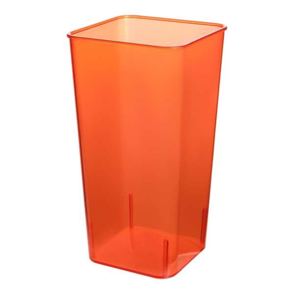 Квадратная ваза, высота: 29см, верх: 15x15см, низ: 12x12см, цв. розовый