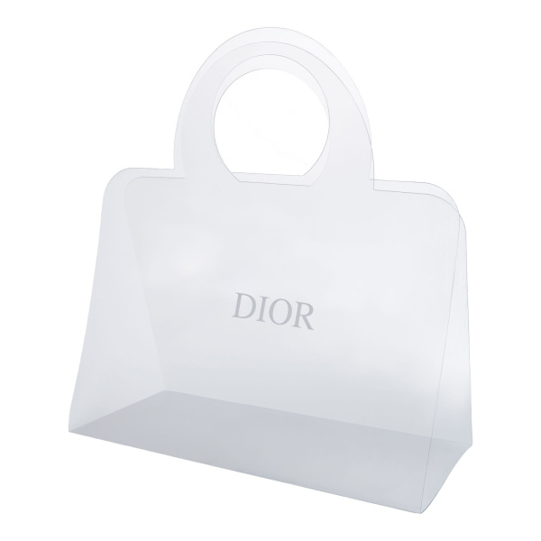 Сумка-Переноска "Dior" 40x20x35cm ручка 14cm, 800мкр, прозрачная
