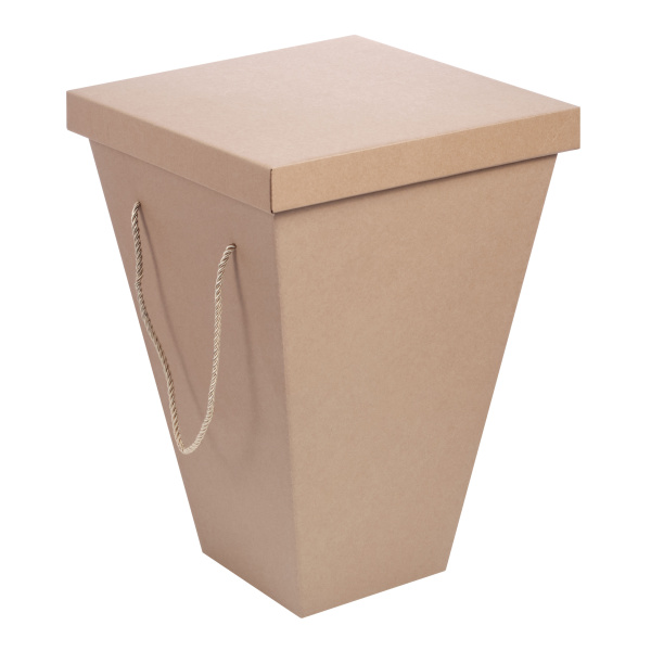 Коробка для цветов с крышкой 16х30х43cm, 10шт/уп, цв.крафт