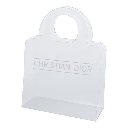 Сумка-Переноска "Christian Dior" 18.5x8x17cm  ручка 7,5cm, 800мкр, прозрачная