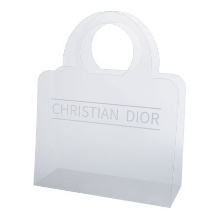 Сумка-Переноска "Christian Dior" 30x12x25cm ручка 12cm, 800мкр, прозрачная
