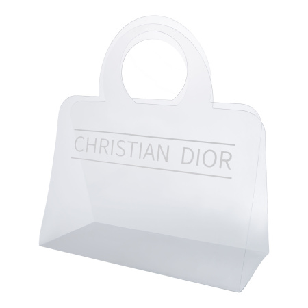 Сумка-Переноска "Christian Dior" 40x20x35cm ручка 14cm, 800мкр, прозрачная