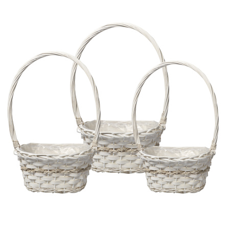 Набор корзин плетеных (ива) L:37X27X59, M:30X22X54, S:25X15X48, 3шт