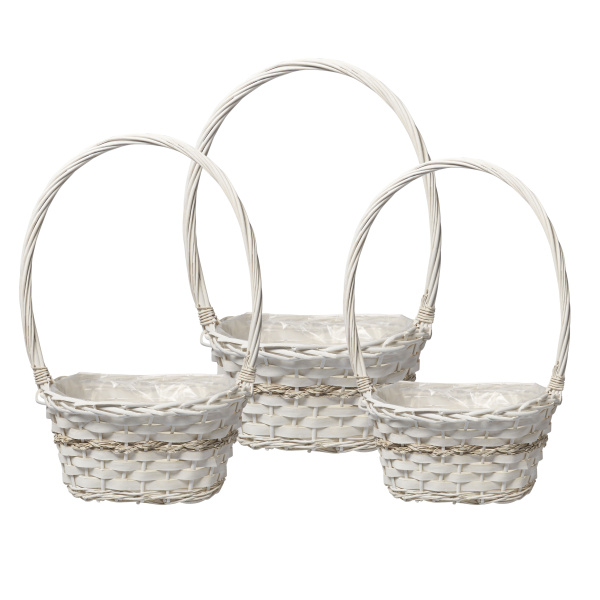 Набор корзин плетеных (ива) L:37X27X59, M:30X22X54, S:25X15X48, 3шт